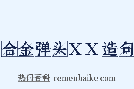 合金弹头XX造句是什么意思的图片